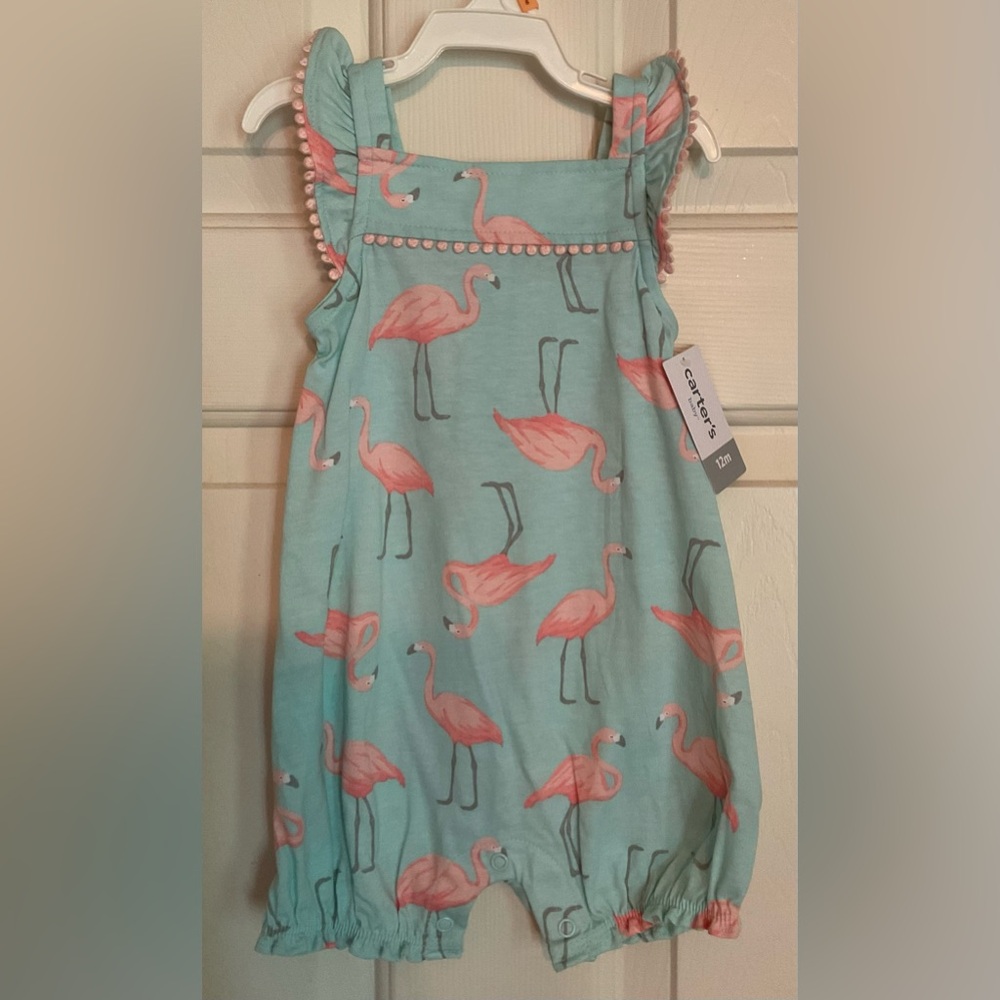Carter's Aqua Flamingo Baby Set